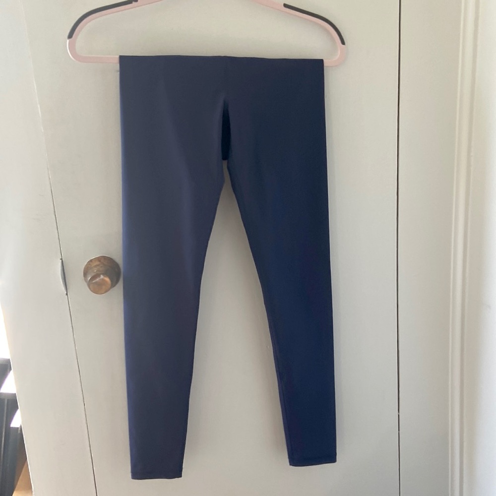Offline by Aerie Blue Glossy 7/8 Leggings